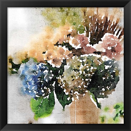 Framed Watercolor Vase 2 Print