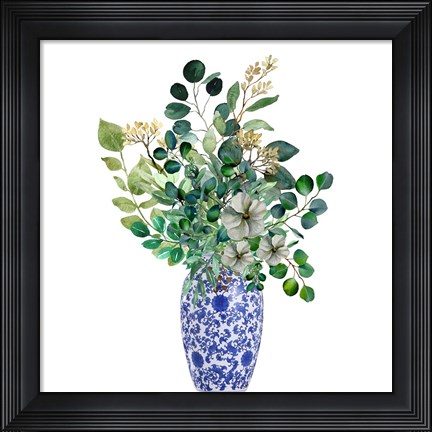 Framed Paisley Leaves Print