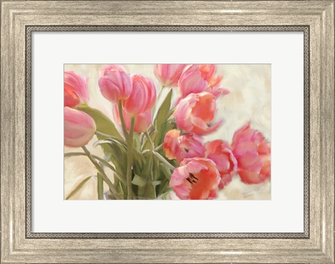Framed Vase of Tulips Print