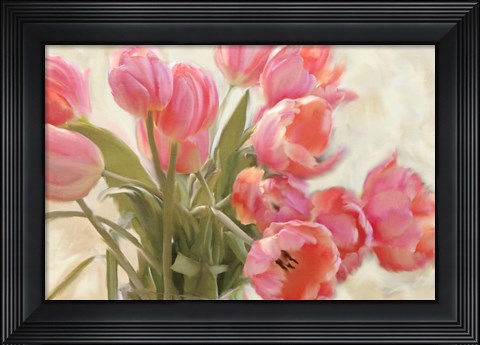 Framed Vase of Tulips Print