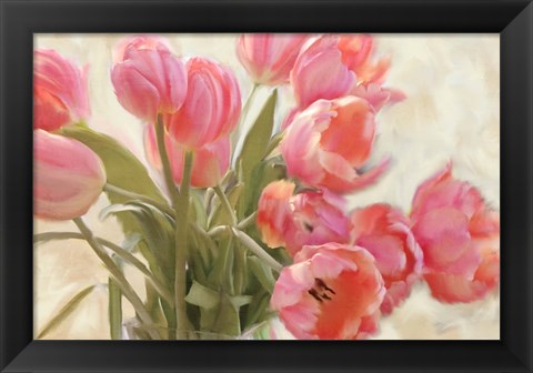 Framed Vase of Tulips Print