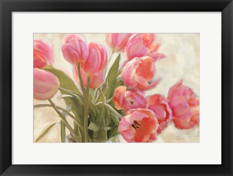 Framed Vase of Tulips Print