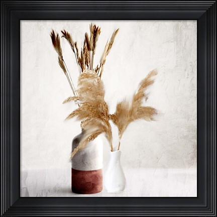 Framed Dried Autumn Vases Print
