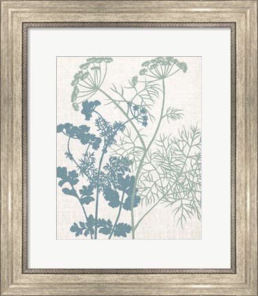 Framed Linen Herbs 1 Print