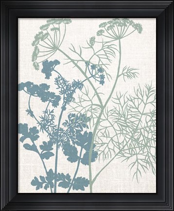 Framed Linen Herbs 1 Print