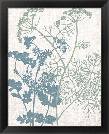 Framed Linen Herbs 1 Print