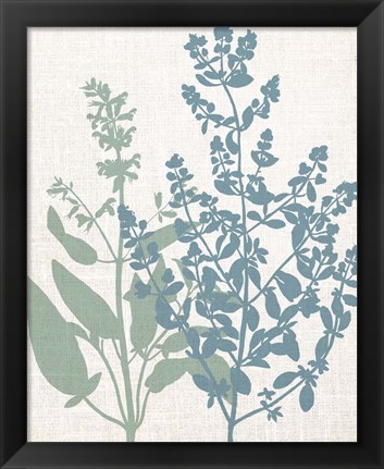 Framed Linen Herbs 2 Print