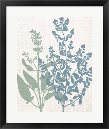 Framed Linen Herbs 2 Print