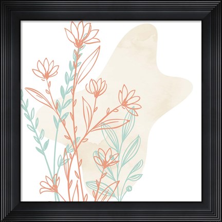 Framed Flower Garden 1 Print
