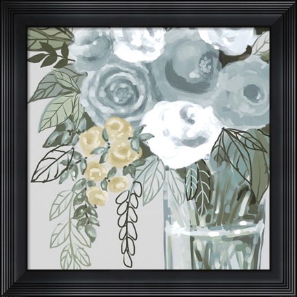 Framed Soft Neutral Florals 2 Print