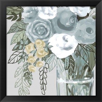 Framed Soft Neutral Florals 2 Print