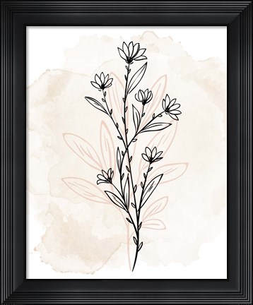Framed Floral Sketch 2 Print