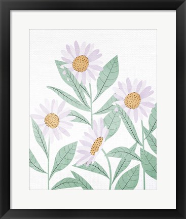 Framed Daisies Floral Print