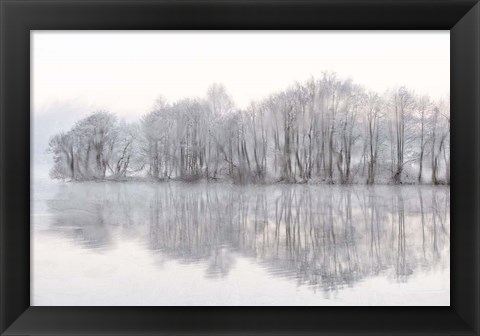 Framed Mist Lake Print