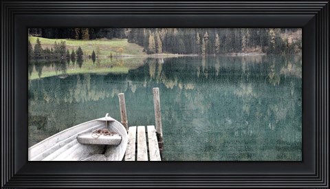 Framed Boat Dock Print