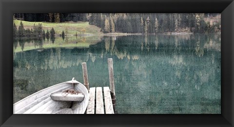 Framed Boat Dock Print