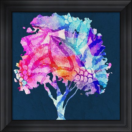 Framed Painted Tree 1 Print