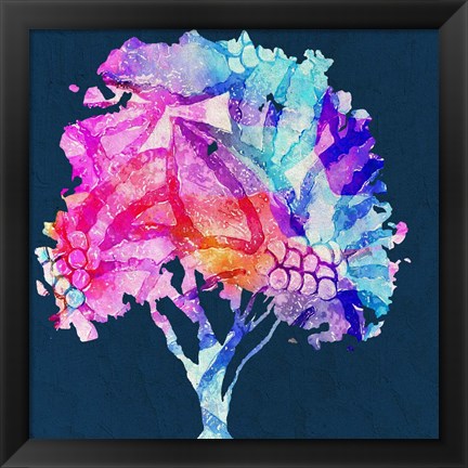 Framed Painted Tree 1 Print