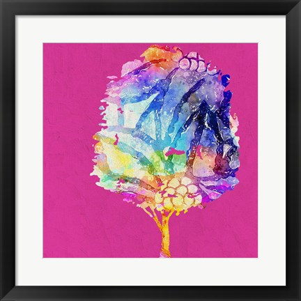 Framed Painted Tree 2 Print