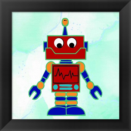 Framed Robot 2 Print