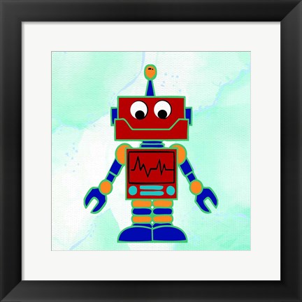 Framed Robot 2 Print