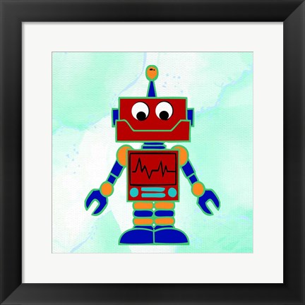 Framed Robot 2 Print