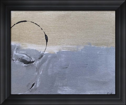 Framed Black Circles Print