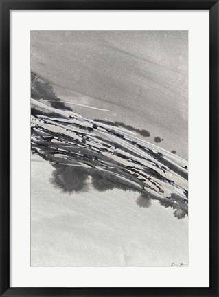Framed Grey Ice 2 Print