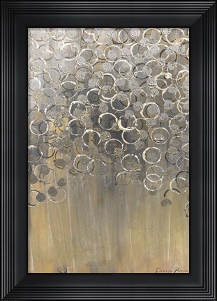 Framed Raining on Yellow 1 Print