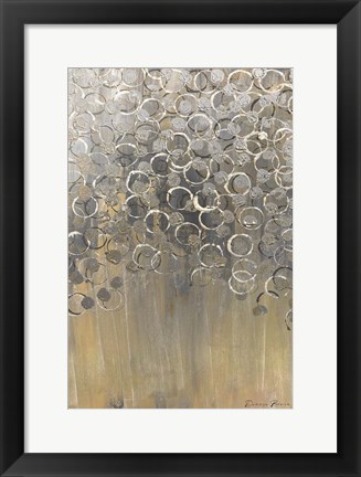 Framed Raining on Yellow 1 Print