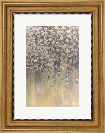Framed Raining on Yellow 2 Print