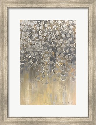 Framed Raining on Yellow 2 Print