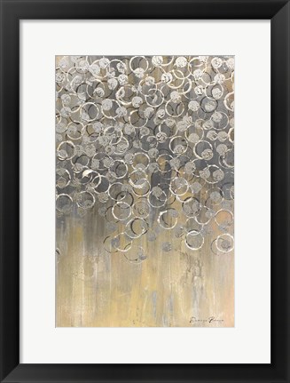 Framed Raining on Yellow 2 Print