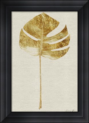 Framed Gold Palm 1 Print