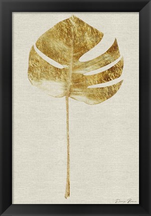 Framed Gold Palm 1 Print