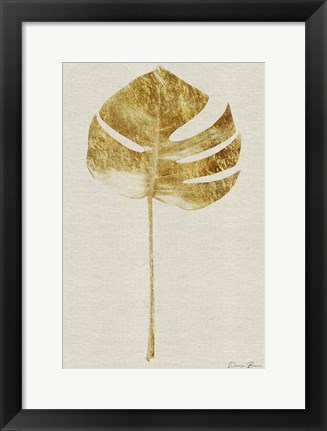 Framed Gold Palm 1 Print