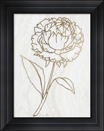 Framed Golden Peony 1 Print