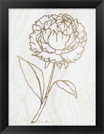 Framed Golden Peony 1 Print