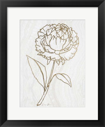 Framed Golden Peony 1 Print