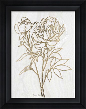 Framed Golden Peony 2 Print