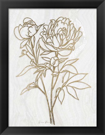 Framed Golden Peony 2 Print