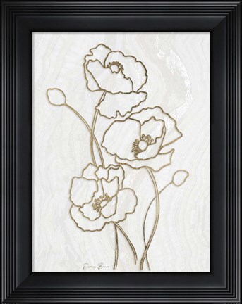 Framed Golden Peony 3 Print