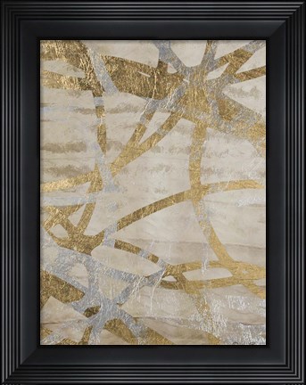 Framed Golden and Silver Rings Print