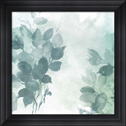 Framed Watercolor Leaves 1 Print