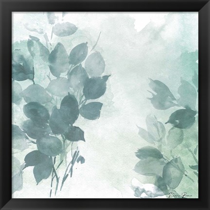 Framed Watercolor Leaves 1 Print