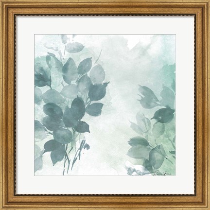 Framed Watercolor Leaves 1 Print