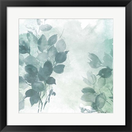 Framed Watercolor Leaves 1 Print