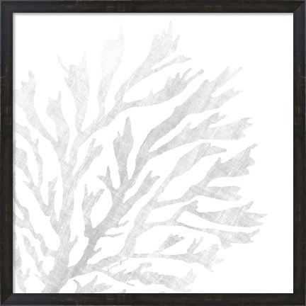Framed White Seaweed 2 Print