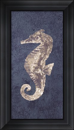 Framed Sea Horse Coastal 1 Print