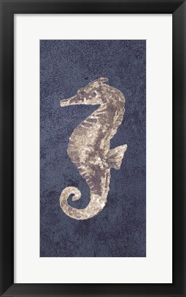 Framed Sea Horse Coastal 1 Print